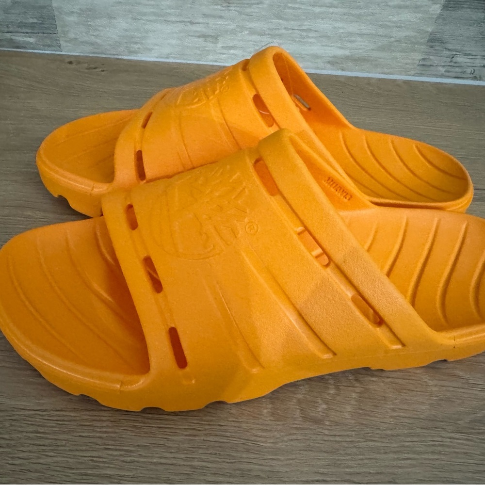 Timberland Men's Orange Slide Sandals - Picture 2 of 5